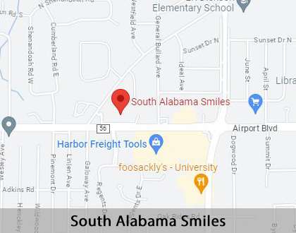 Map image for Emergency Dentist vs. Emergency Room in Mobile, AL